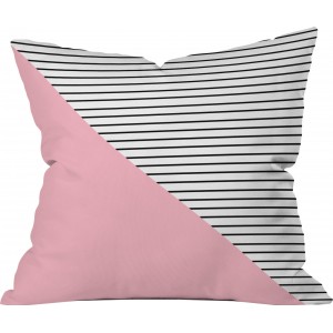 Deny Designs Pink n' Stripes Outdoor Throw Pillow NDY17472